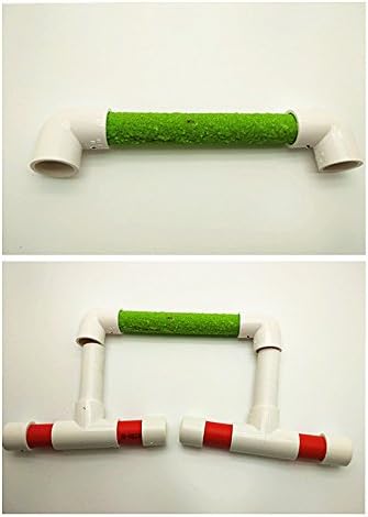 Small Bird Parrot Stand Perch Table Top Stand Playground Grind Perch Swing Training Playstand Exercise Chew Toys for Budgies Parakeet Cockatiel Conure Finch (Stainless Steel Tray, M)