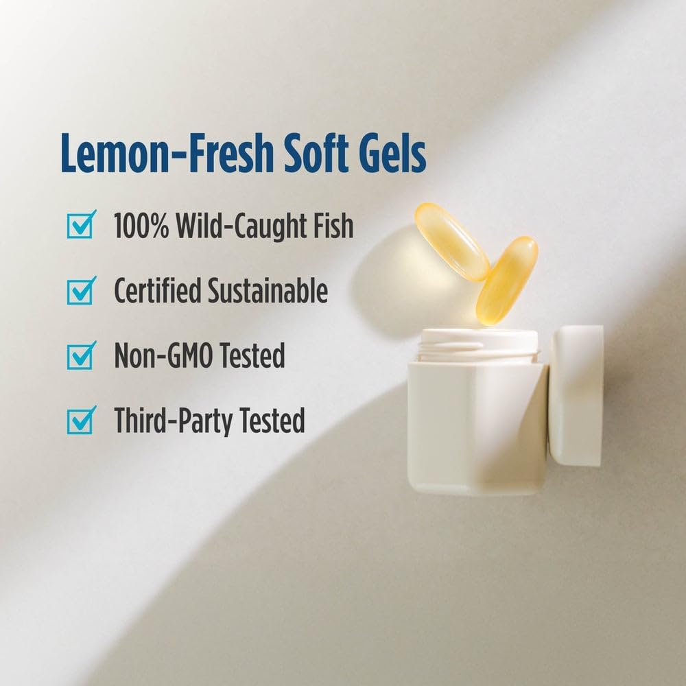 Nordic Naturals Ultimate Omega-D3, Lemon Flavor - 90 Soft Gels - 1280 mg Omega-3 + 1000 IU Vitamin D3 - EPA & DHA - Promotes Brain, Heart, & Immune Health - 45 Servings