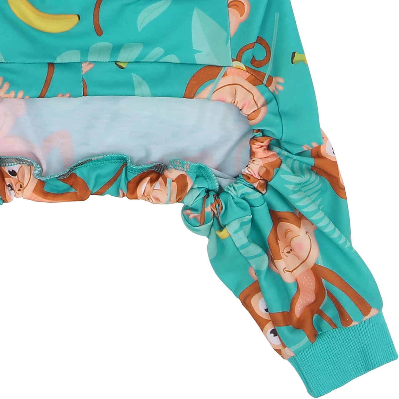 HDE Dog Pajamas One Piece Jammies Jumpsuit Pet Clothes Outfit Stretchy Lightweight Comfy Shirt Pjs for M-3XL Dogs Monkeying Around - 3XL