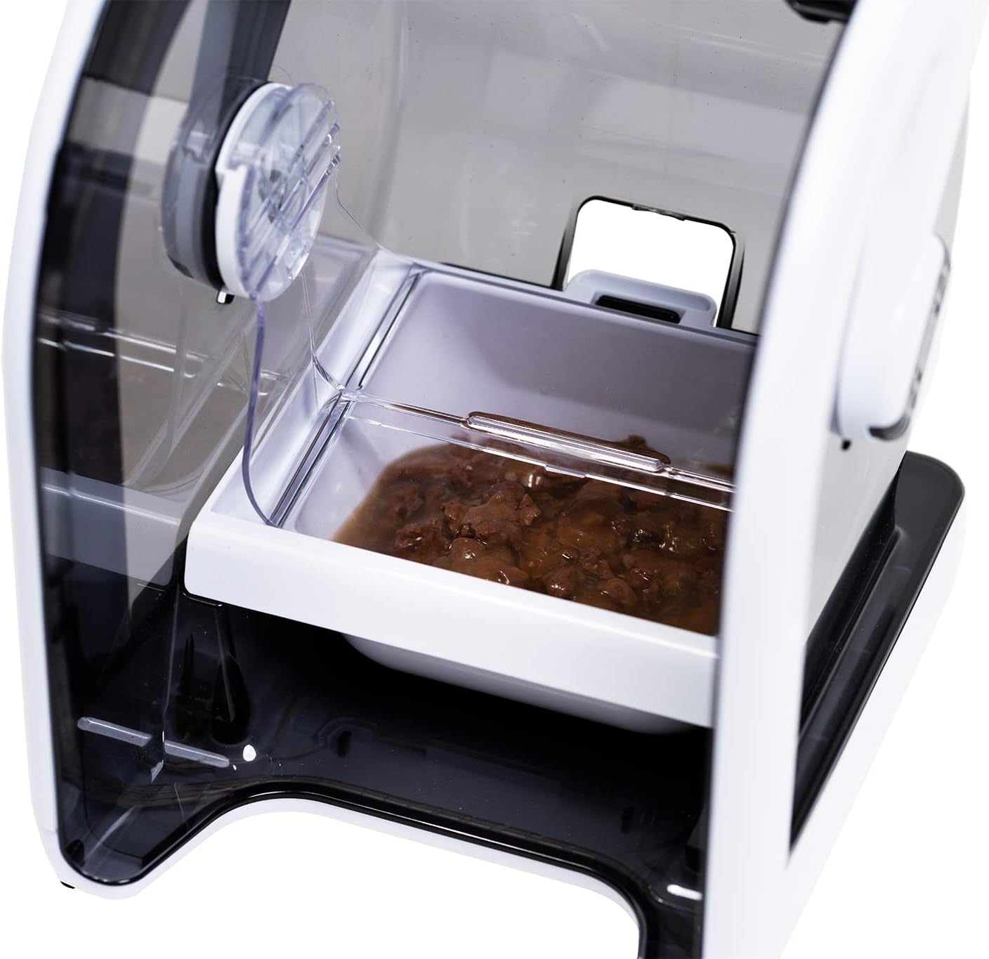 Closer Pets MiBowl Automatic Selective Microchip Smart Pet Feeder (CP500) - BPA and BHT Free Bowl with Enclosed Back for Small to Medium Cats and Small Dogs, White