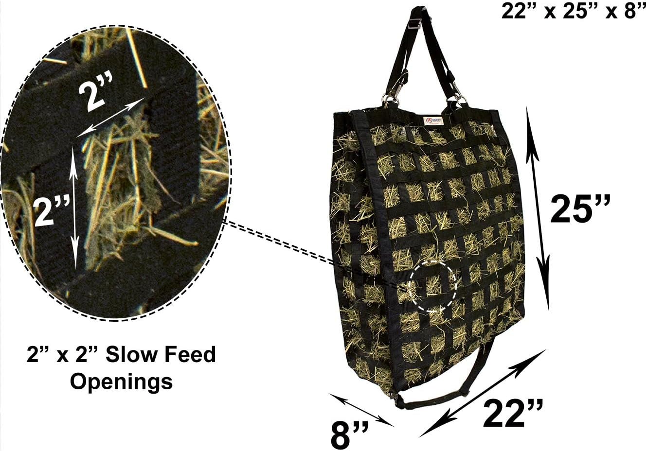 Derby Originals Superior Slow Feeder Horse Hay Bag with Super Tough Bottom and 1 Year Warranty