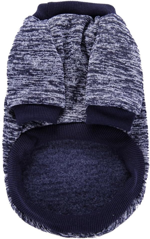 Jecikelon Dog Clothes Dogs Sweater Soft Puppies Clothing Winter Puppy Sweaters Warm Outfit for Dogs Small XXS XS Cat Apparel (Navy Blue, M)