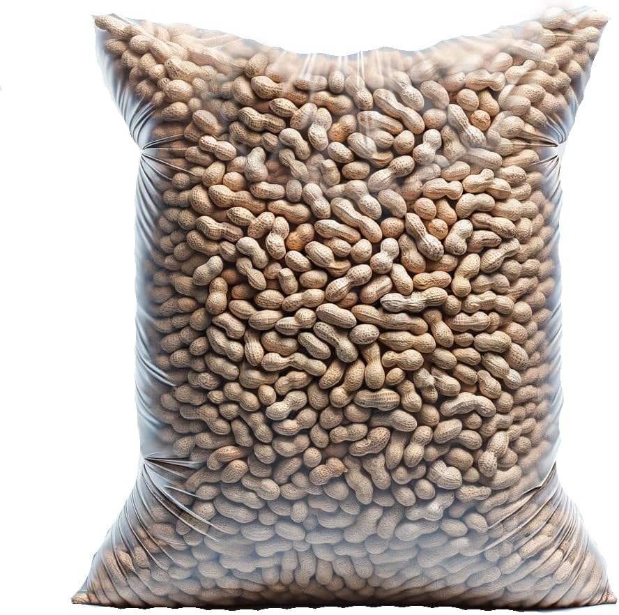 Wildlife Peanuts, 50 lbs for Birds, Squirrels, and Wildlife. USA Grown Non-GMO, Organic Small Farm, Raw in-Shell Peanuts. Wildlife Grade. (in-Shell, 50 lbs)