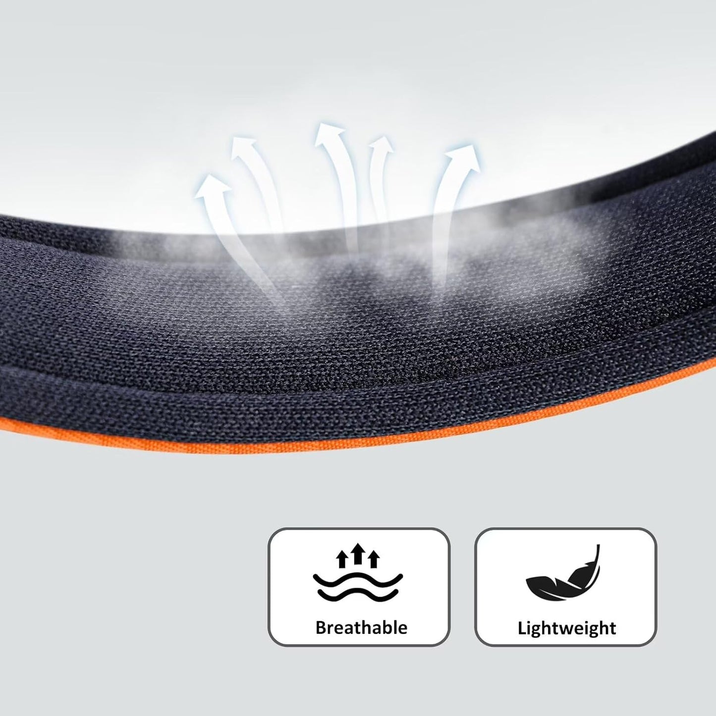 Didog Soft Padded Dog Collars for Small Dogs, Lightweight and Breathable Dog Collar with Metal Buckle for Puppy, Orange, S