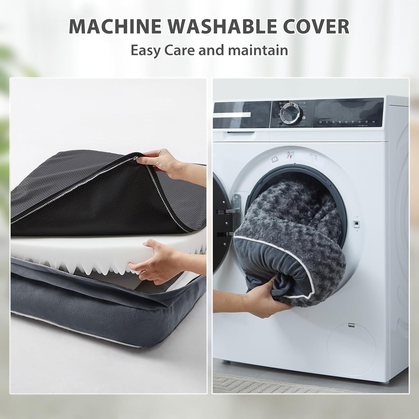 BFPETHOME Orthopedic Dog Beds for Large Dogs-Waterproof Sofa Dog Bed with Removable Washable Cover, Large Pet Bed with Waterproof Lining and Nonskid Bottom, Pet Bed for Dogs