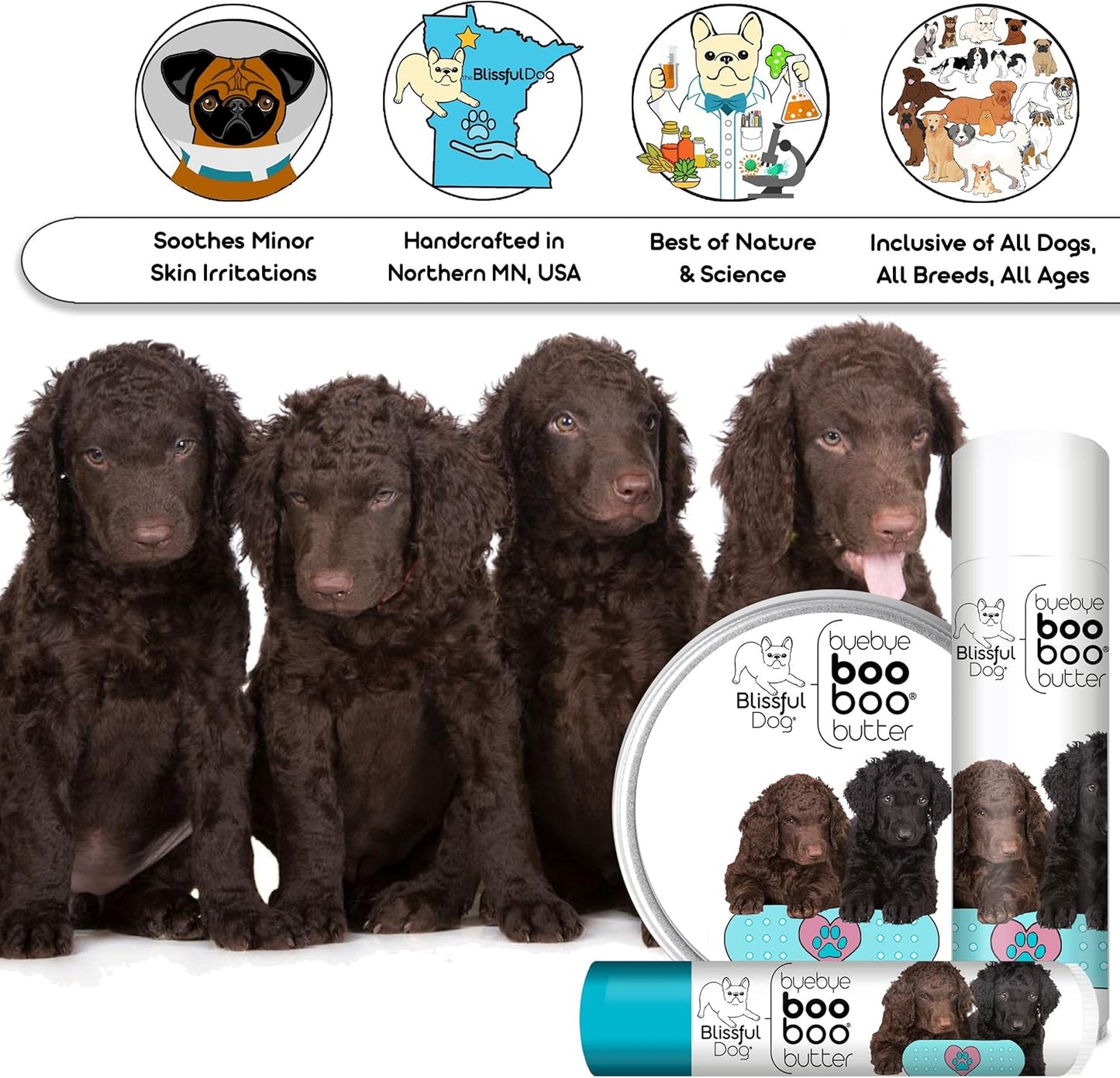 The Blissful Dog Curly-Coat Retriever Boo Boo Butter, 1-Ounce