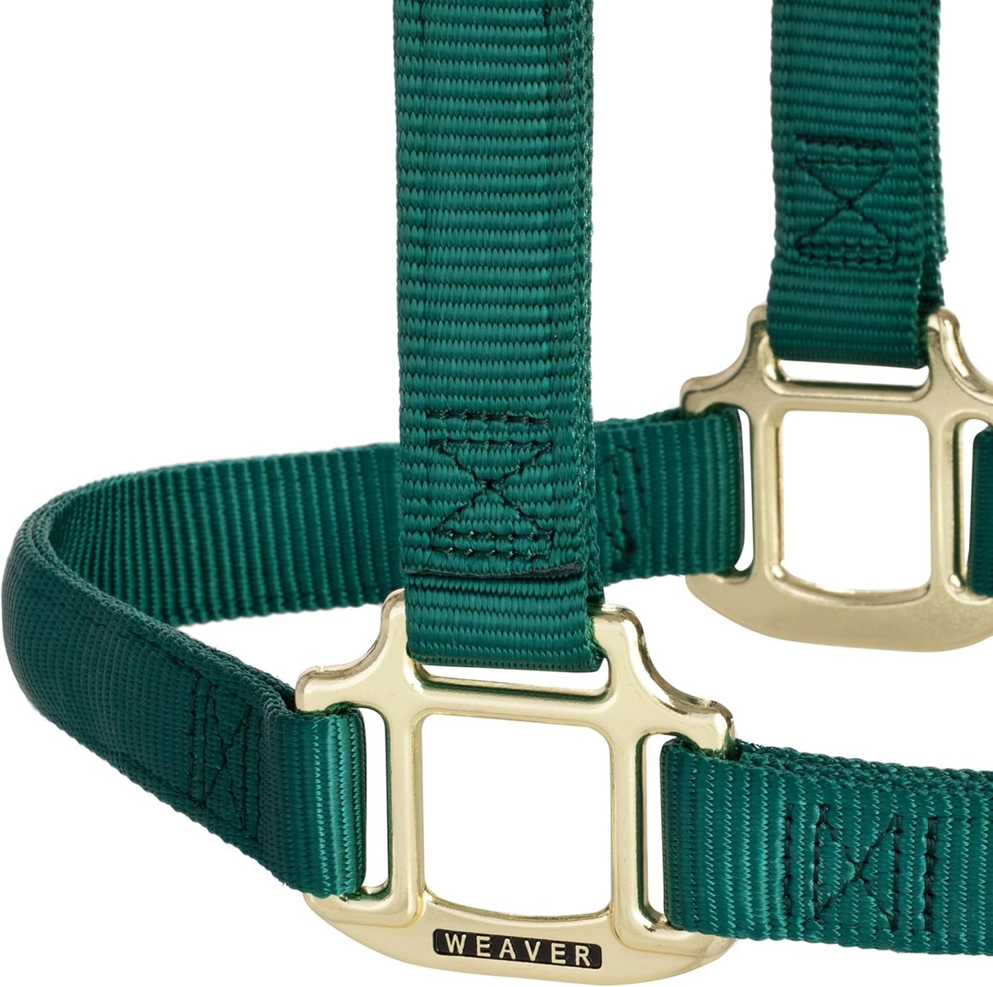 Weaver Equine Nylon Horse Halter, Triple-Ply Cheek Design, Original Non Adjustable Halters for Horses, Equine Tack,Average Size, Black