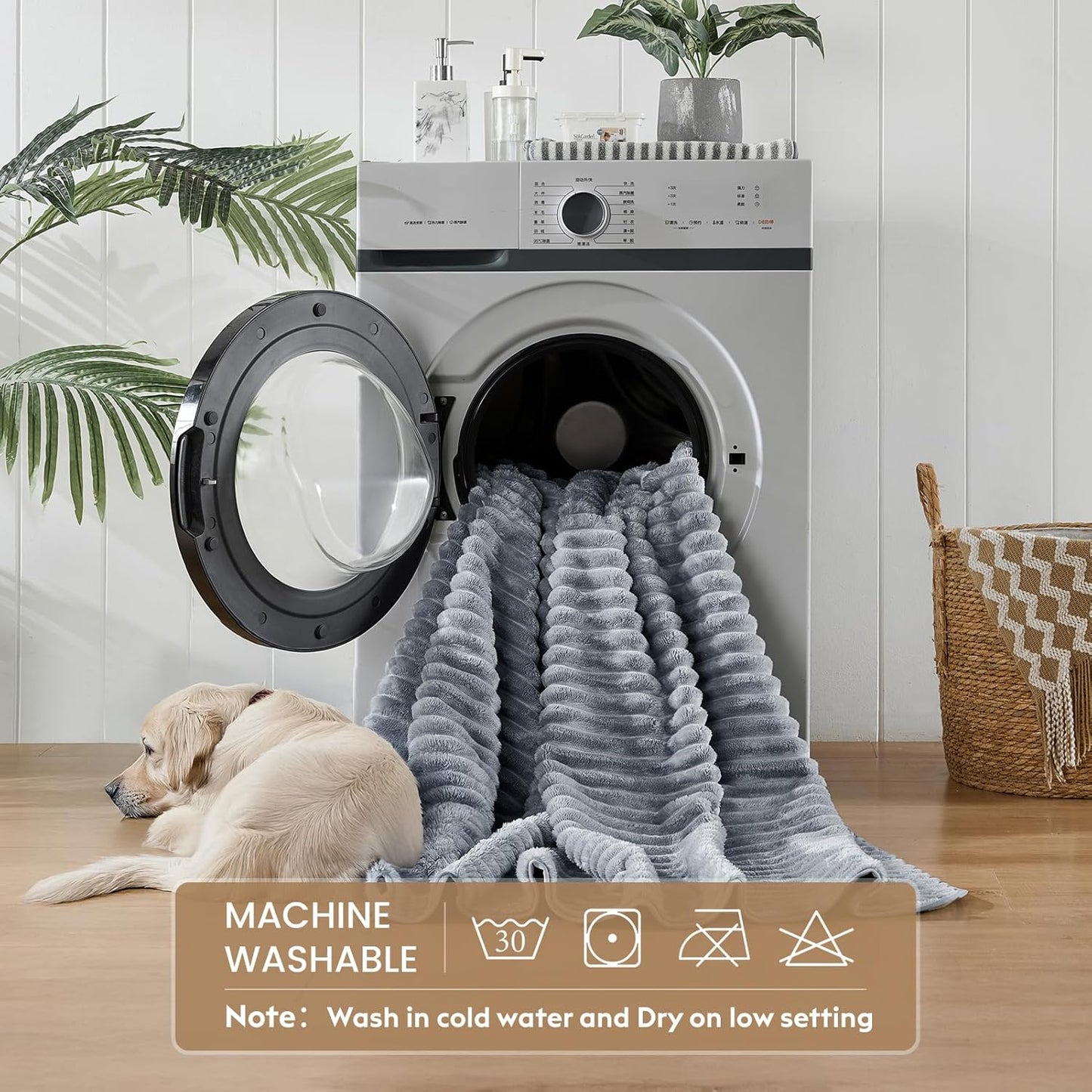 Flannel Washable Pee Pad for Dogs - 2 Pack Reusable Dog Pee Pads,Puppy Pads, Fast Absorb Pet Playpen Mat with Non-Slip Back, Waterproof Puppy Training Pad. (Light Grey, 24" X 36")