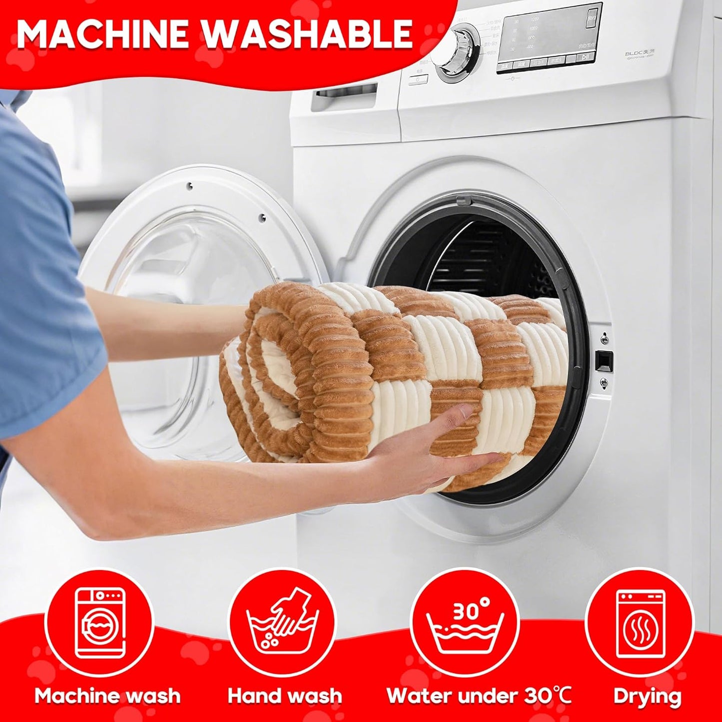 Dog Car Bed Mat, Non-Slip Backseat Extender Pet Blanket, Plaid Dog Bed for SUVs, Sedans & Trucks, Chew-Resistant Travel Pad for Dogs, Easy Clean & Scratch-Proof & Comfort (50"x24.6")