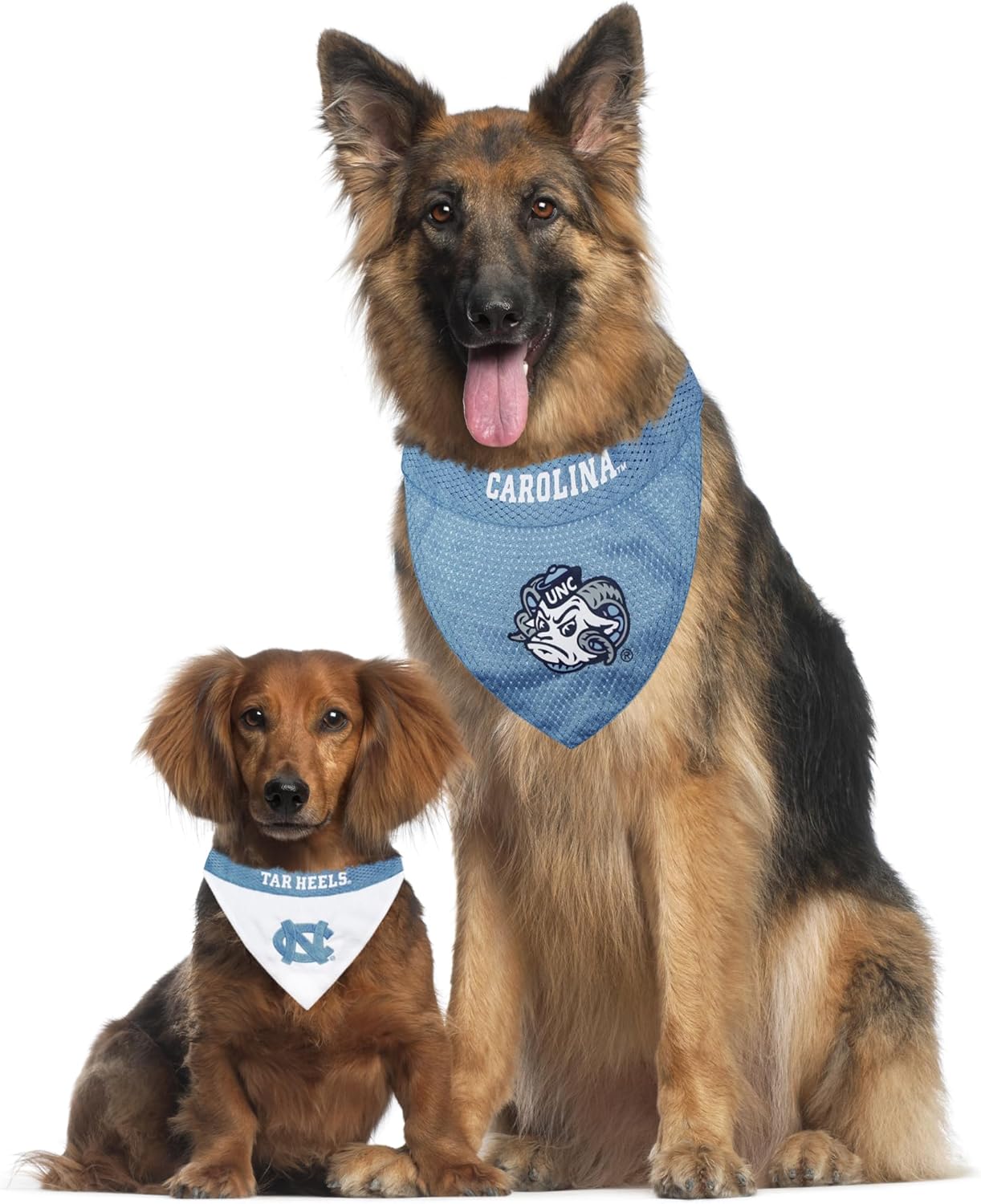 Pets First NCAA Reversible Bandana. North Carolina Tar Heels Sports Fan Pet Bandana Large/X-Large, Home & Away!
