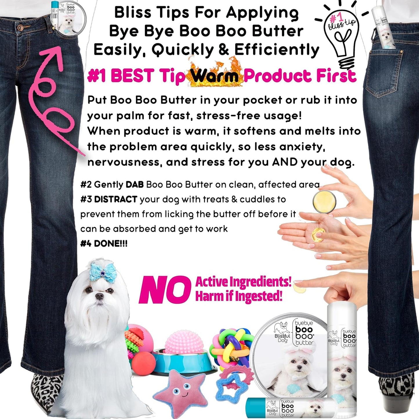 The Blissful Dog Maltese Boo Boo Butter, 16 oz.