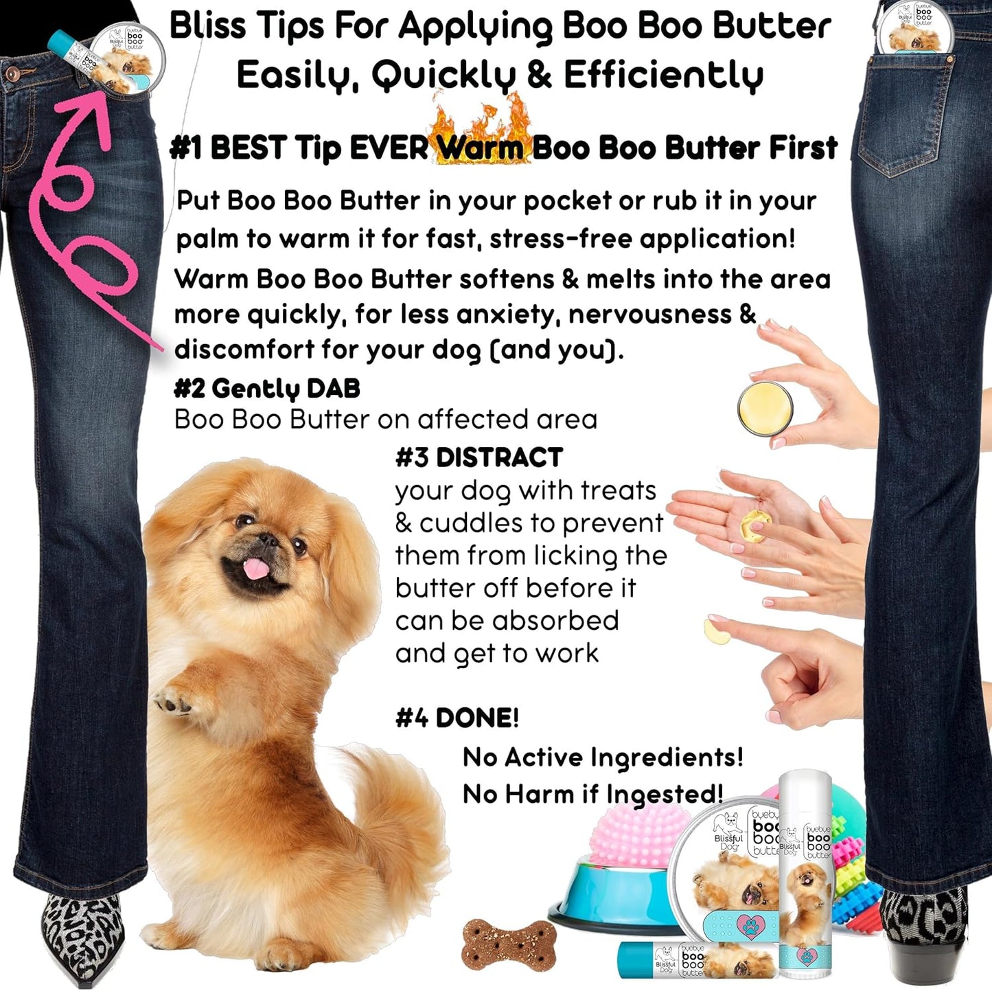 The Blissful Dog .50 oz Tube Pekingese Booboo Butter
