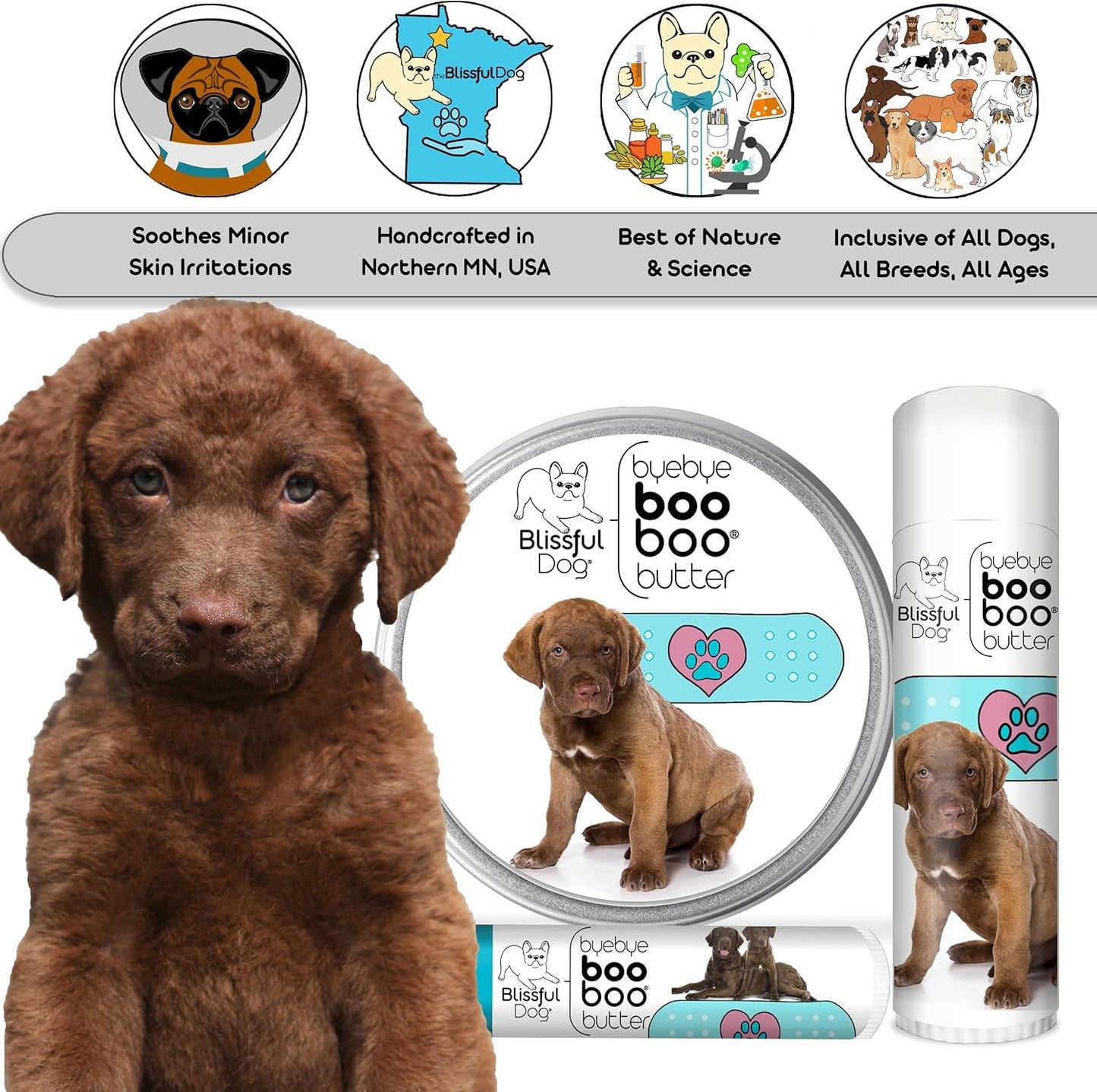 The Blissful Dog Chesapeake Bay Retriever Boo Boo Butter, 16 oz.