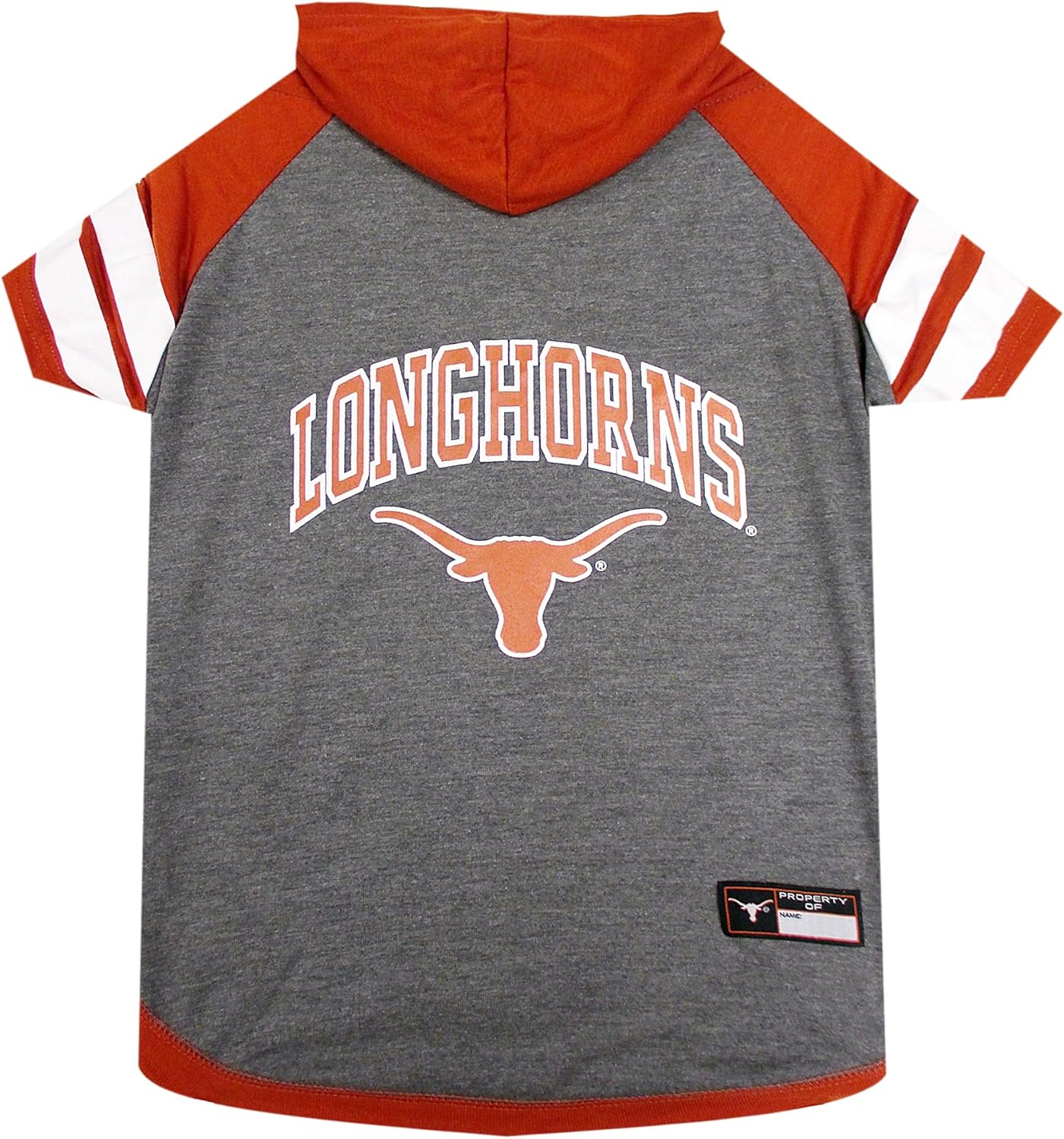NCAA Texas Longhorns Hoodie for Dogs & Cats, Medium Collegiate Licensed Dog Hoody Tee Shirt. Sports Hoody T-Shirt for Pets. College Sporty Dog Hoodie Shirt.