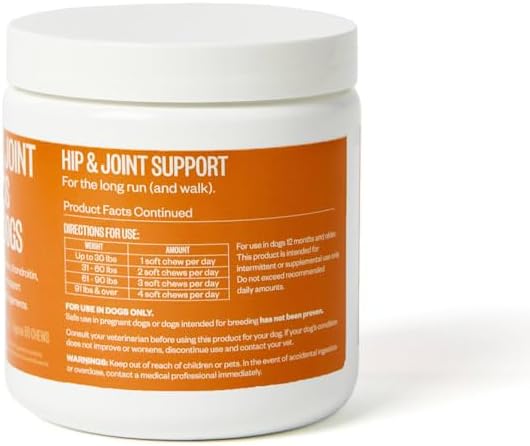 Ollie Zoomies Dog Hip and Joint Supplement - Glucosamine and Glucosamine Chondroitin for Inflimation Relief, 60 Count Appx.