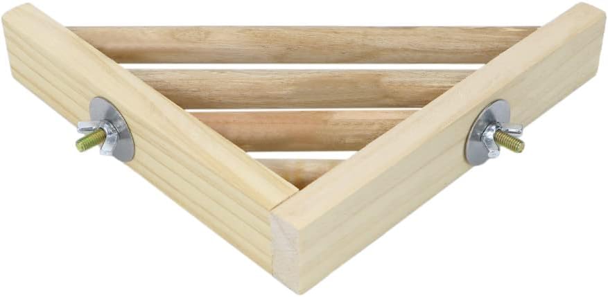 Litewoo Bird Perch Corner Platform Stand Shelf for Birds Budgie Parakeet Cockatiel Conure Cockatoo（Ladder）