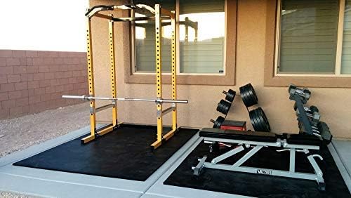 American Heavy Duty Stall Mats - Durable Rubber Flooring - Solid Black 6 Border Tiles 3/8" Thick Expansion Set