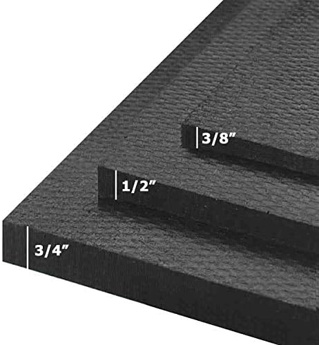 American Floor Mats - Horse/Stable Mats - Heavy Duty Stall Mats - Thick, Durable Rubber Flooring Solid Black 3/8" Thick - 4' x 50' Roll