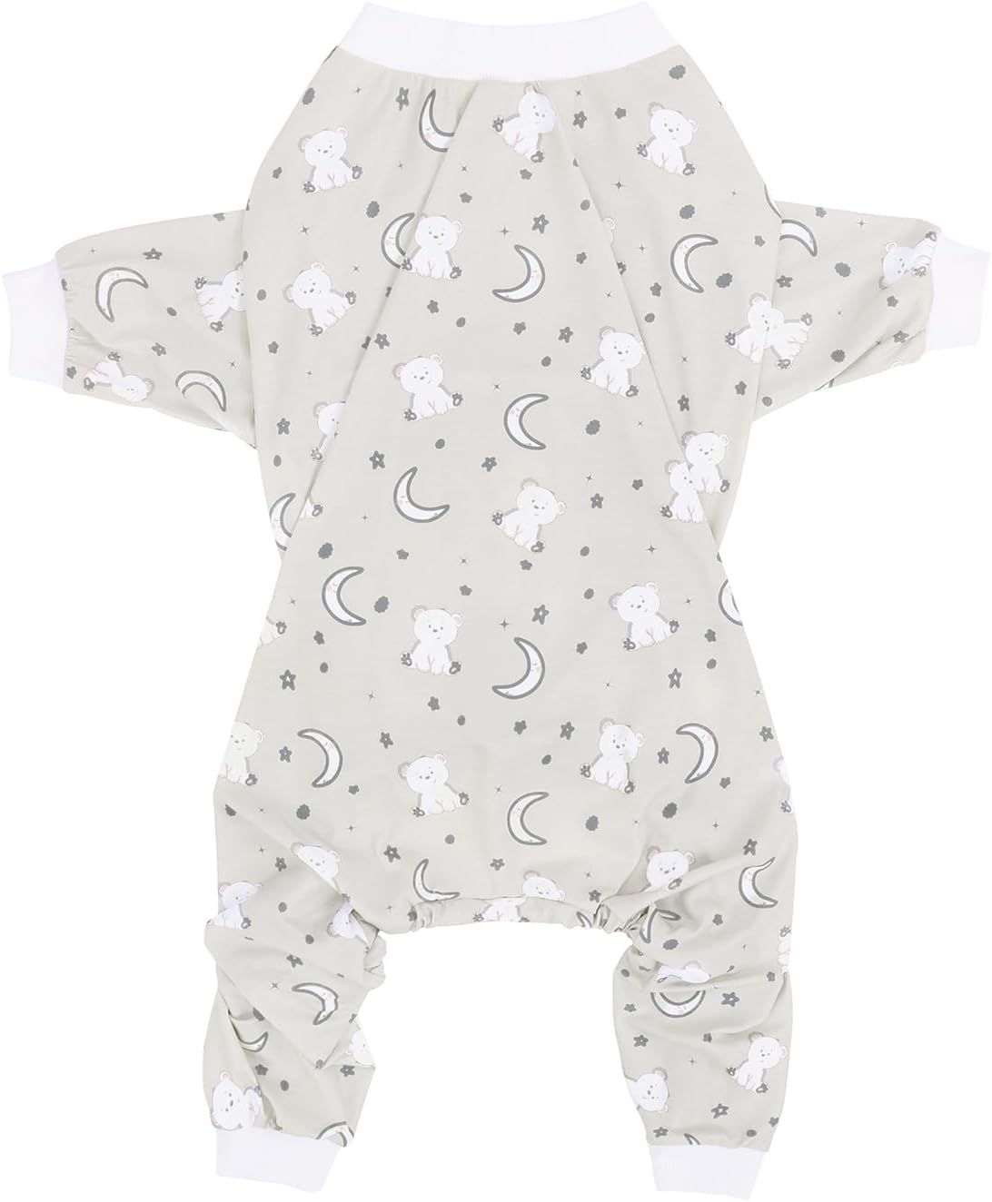 HDE Dog Pajamas One Piece Jammies Jumpsuit Pet Clothes Outfit Stretchy Lightweight Comfy Shirt Pjs for M-3XL Dogs Goodnight Polar Bears - M