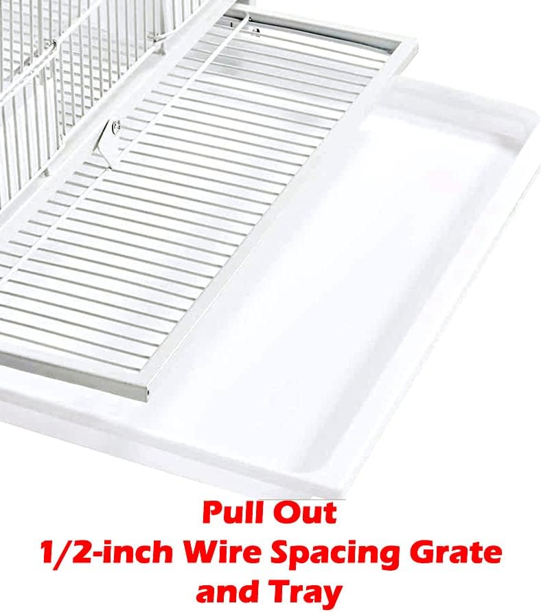 Combo Breeding Stacker Center Divided Breeder Bird Flight Double Rolling Cage with Side Breeding Nest Door Single Stacker