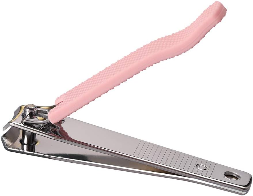 Rocutus 2pcs/Set Nail Clippers Set Portable Nail Scissors Toenail Clippers Nail Clippers,Adult Pedicure Nail Clippers,Fingernail Clippers Household Foot Manicure Scissors Manicure Tools (Pink)