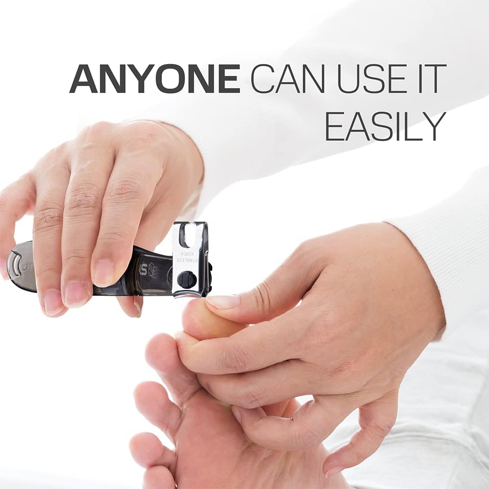 Nail Clippers, Steinder® Easy 360 Rotation Nail Clippers Set Made in Korea/cortauñas cortaúñas de Manos y pies/Gift for Men & Women Convenient Senior for Thick Toe Nail.