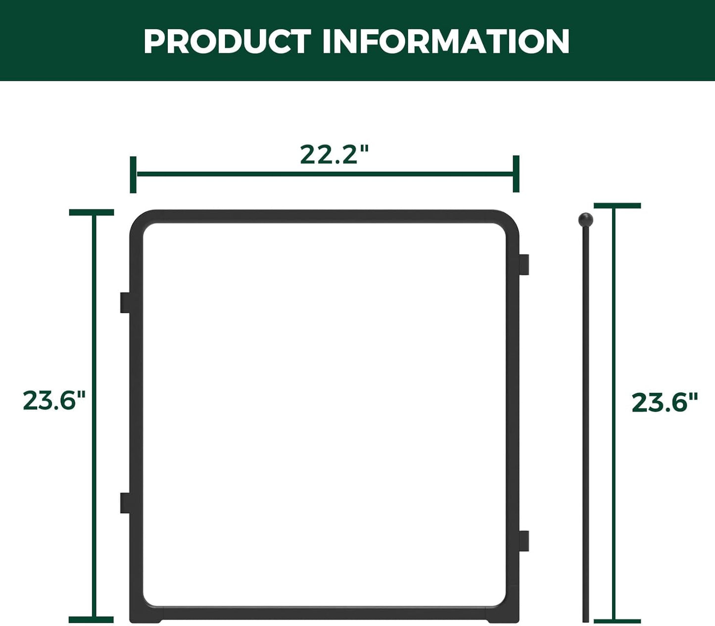 FXW Homeplus Unleashed Indoor Dog Playpen - Stress-Free and Safe Play, Heavy Duty 24 Inch 2 Acrylic Panels Dog Pen for Puppy and Small Dogs, Black│Patented