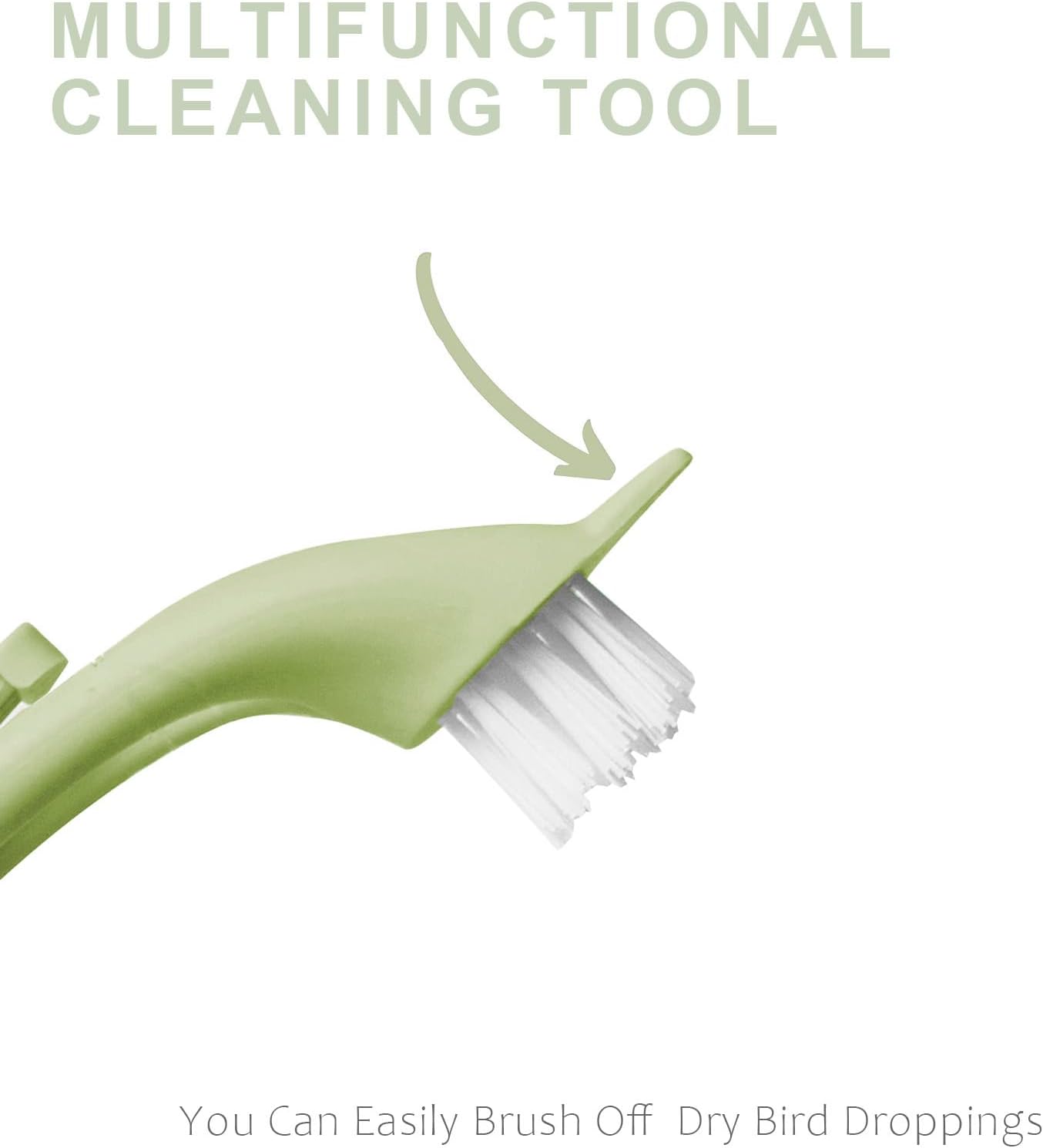 Bird Cage Cleaning Brush with Long Ergonomic Handle - Durable Bristlesfor Cleaning Parrot Cages, Kennels, and Perches,Removes Poop and Keeps Bird Cages Fresh,Essential Bird Cage Accessory