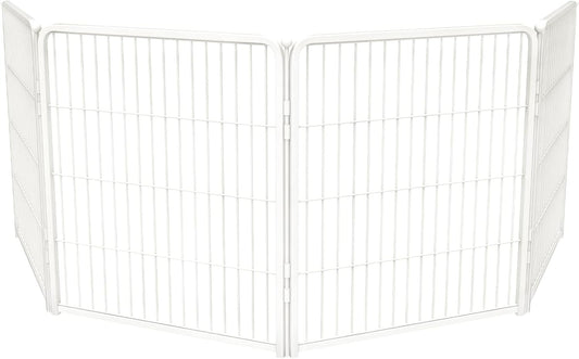 FXW Homeplus Unleashed Indoor Dog Playpen - Stress-Free and Safe Play, Heavy Duty 32 Inch 4 Wire Panels Dog Pen for Puppy and Small Dogs, White│Patented