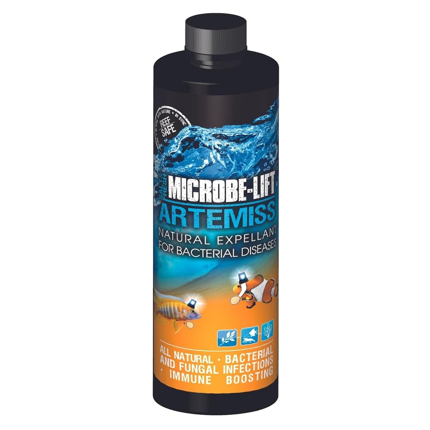 MICROBE-LIFT ART16 Artemiss Immune Booster and Disease Treatment for Fish Health in Freshwater and Saltwater Aquariums, 16 Fl Oz