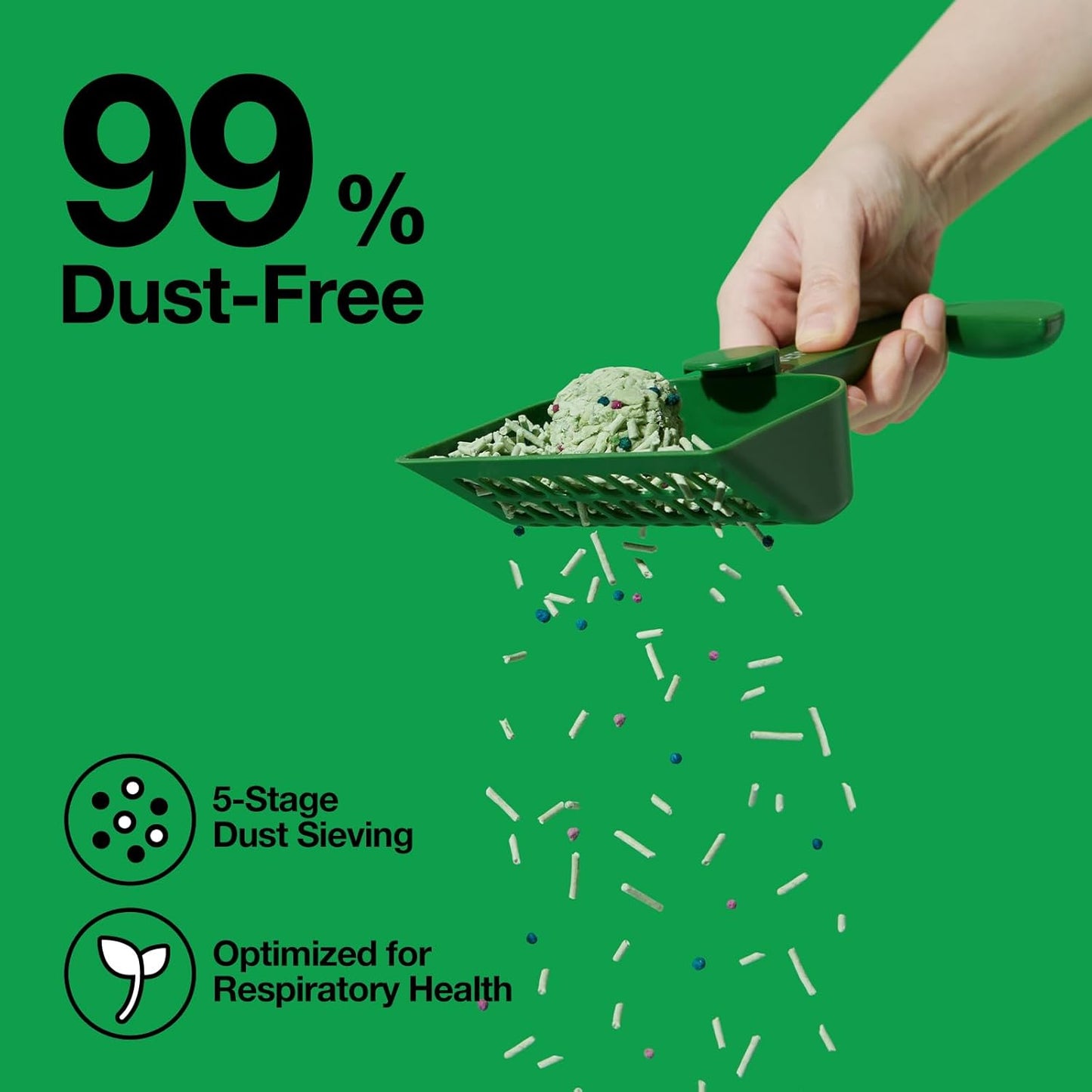 VETRESKA Tofu Cat Litter,Natural Kitty Litter Strong Clumping Flushable Cat Litter Pellets Ultra Absorbent,Odor Control,Dust-Free,Low Tracking Eco-Friendly Tofu Litter,Greentea(5.5lb×2bags)