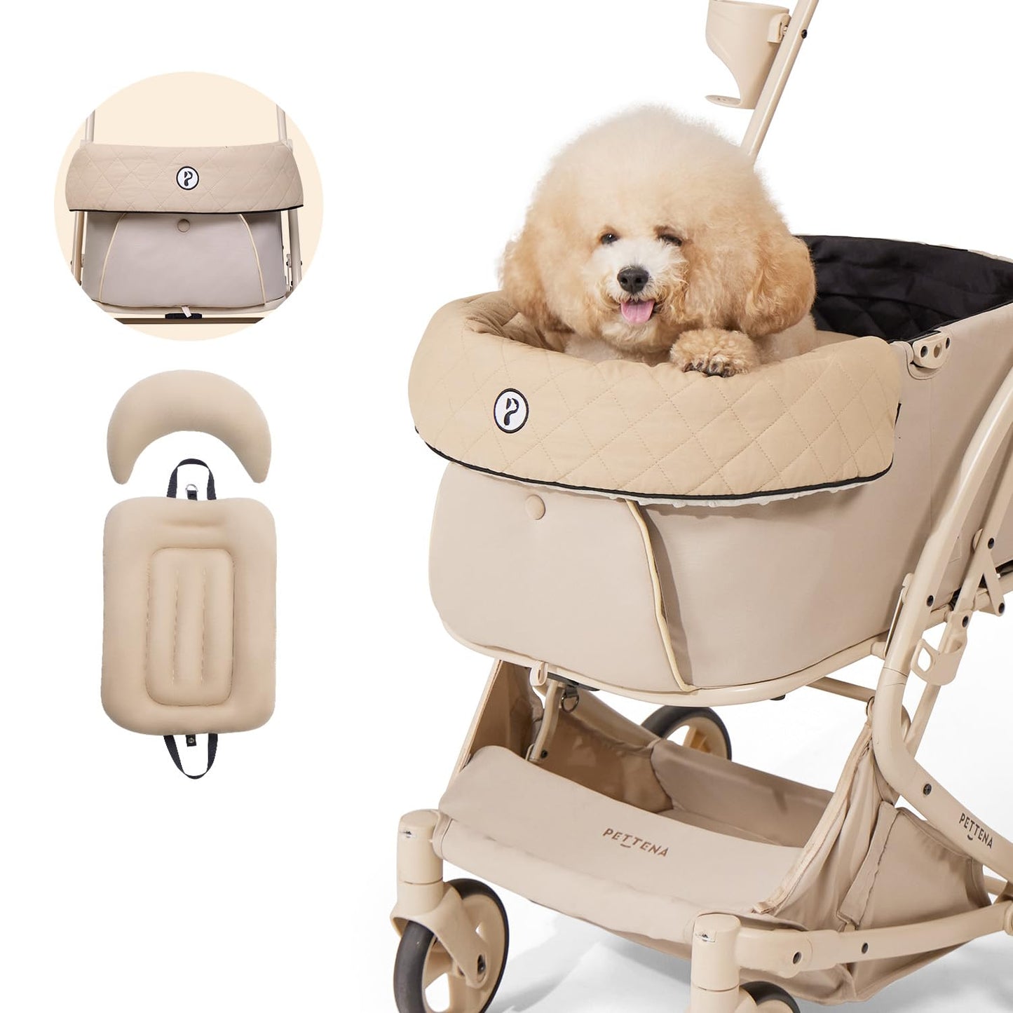 Pet Stroller Cushion for Dogs & Cats, Dog Stroller Mat, Ideal Accessories for Comfortable Rides
