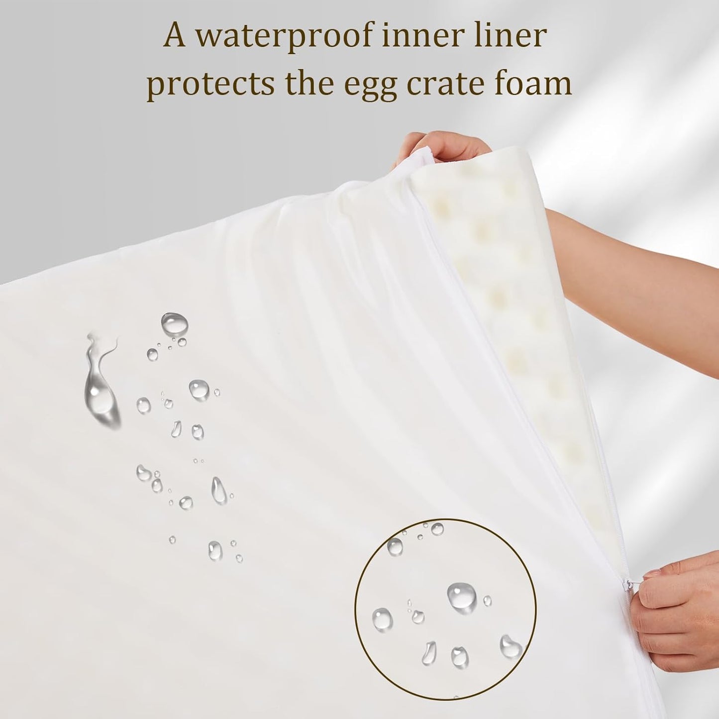 Bedfolks Orthopedic Dog Bed, Waterproof Dog Sofa Bed for Medium Dogs, Egg Foam Pet Couch Bed with Removable Washable Cover and Nonslip Bottom, Black