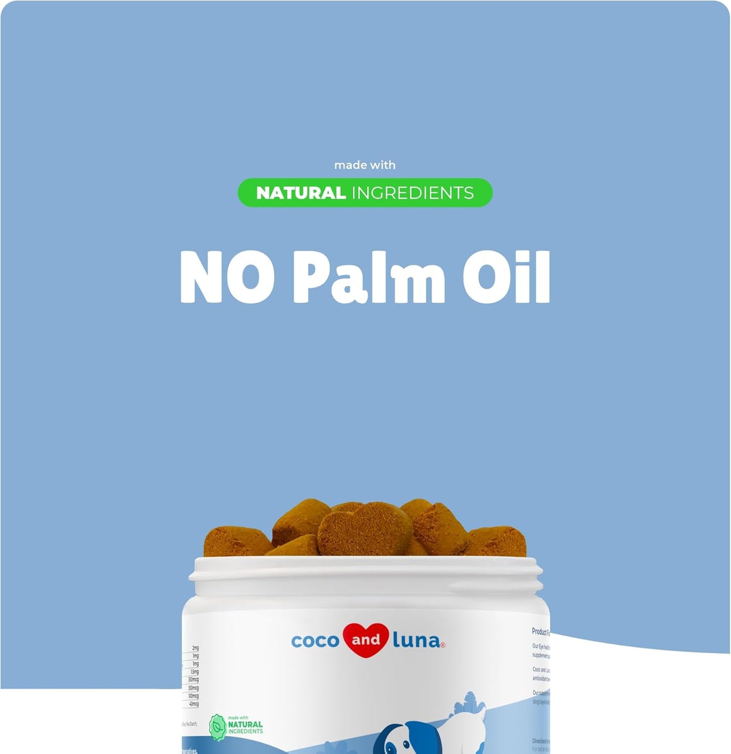 Eye Support for Dogs - 90 Soft Chews - Dog Supplements for Vision, Eye Vitamins for Dogs, with Cod Liver Oil Antioxidant, Dog Omega Supplement, Omega 3 EPA and DHA Fatty Acids.