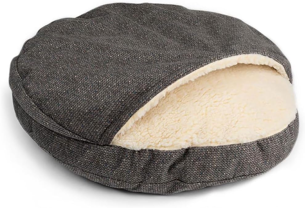 Snoozer Luxury Microsuede Cozy Cave Pet Bed, Show Dog Collection, Small, Merlin Pewter