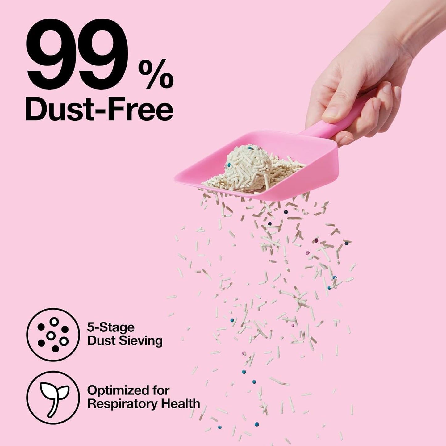 VETRESKA Cherry Blossom Tofu Cat Litter,Natural Kitty Litter Strong Clumping Flushable Cat Litter Pellets Ultra Absorbent,Dust-Free,Low Tracking,Deodorant Tofu Litter Compostable(5.5lb×2bags)