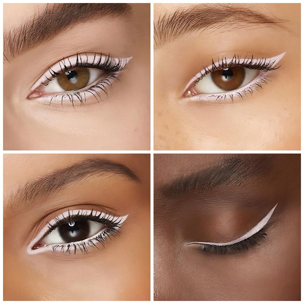 evpct 2Pcs Pastel Pink Gel Eyeliner Pencil Waterproof for Women Eye Face Paint, Pink Matte Cream Eyeliner Stick Crayon, Cat Eye Liners Eyeshadow Makeup Smooth Glide delineador de ojos contra el agua