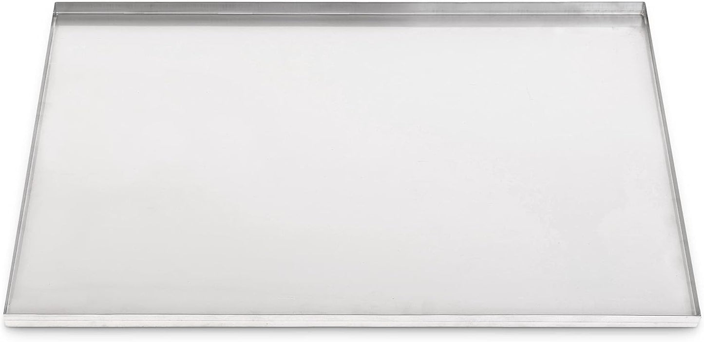 35.5" x 23.25" Metal Replacement Dog Crate Pan Chew Proof Crack Proof Pet Kennel Tray Central Dog Training Crate Pan Pet Supplies, Stainless Steel, 1" H