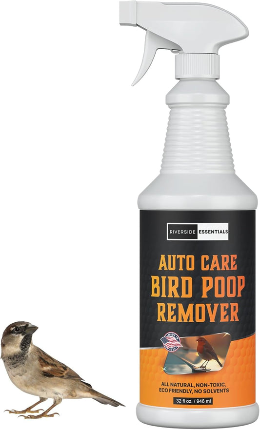 32oz Heavy Duty Bird Poop Remover & Stain Cleaner for Cars and Outdoor Vehicles - Powerful Stain Remover Spray, Safe on Paint, Eco-Friendly Formula for Easy Cleaning and Protection - Made in the USA