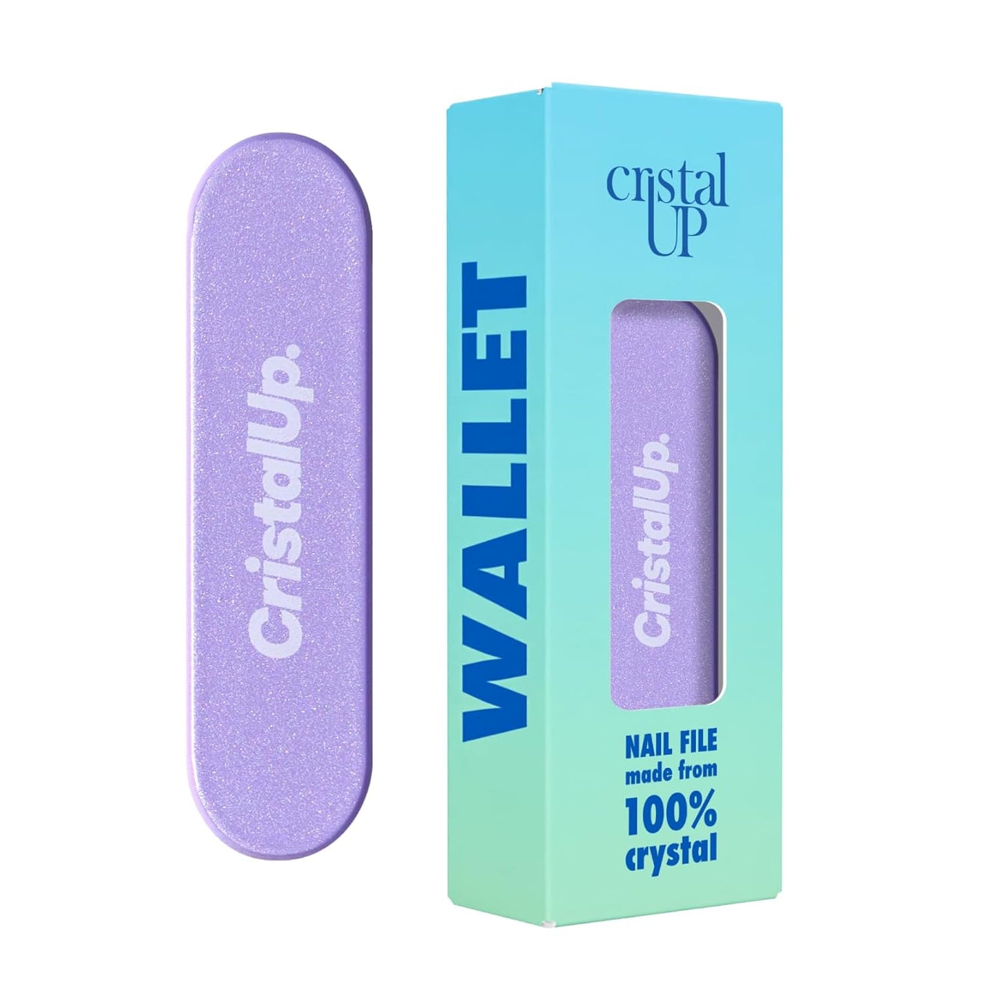 Crystal Nail File 1.6 in, Mini Glass File Ideal for Wallet, Durable, Gentle on Nails, Perfect for Travel, Home, Office and On the Go, Compact for Quick Touch Ups