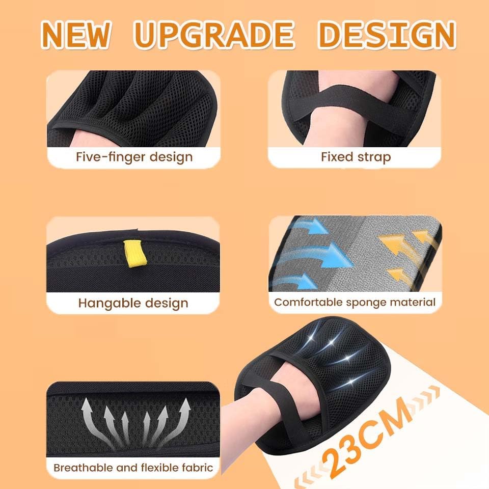 2PCS Pet Hair Remover, Electrostatic Pet Hair Removal Gloves, Reusable Cat & Dog Hair Remover for Couch, Furniture, Carpet, Curtain, Upgraded Animal Fur Removal Tool, Cat Grooming Gloves