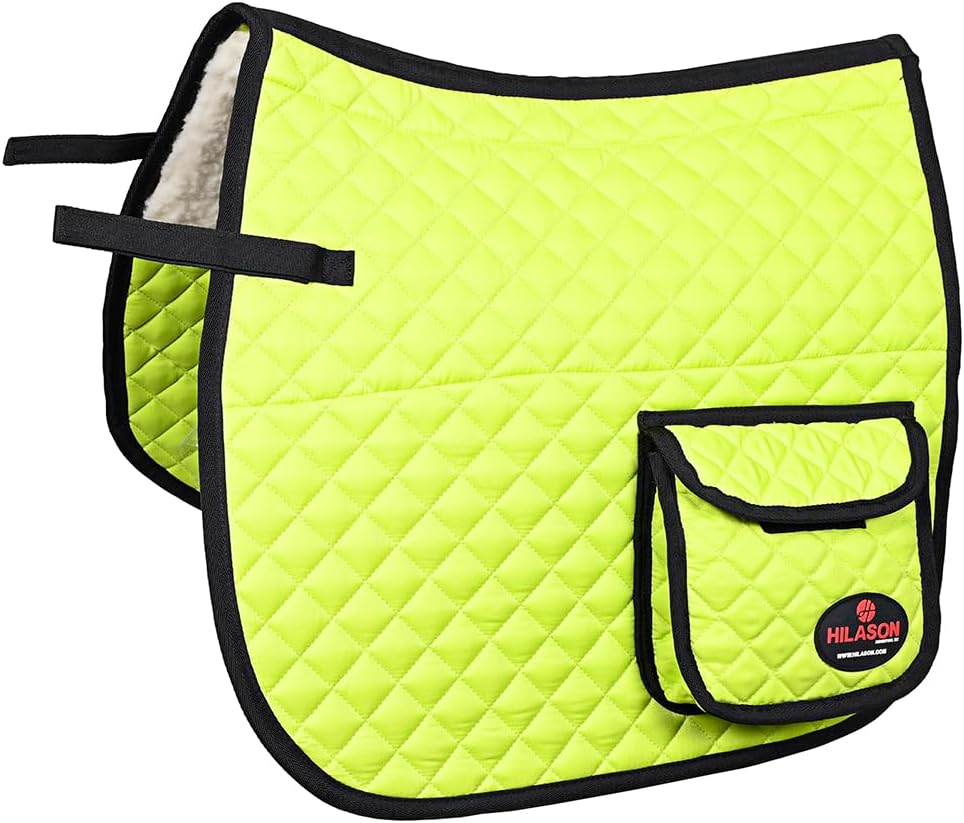 HILASON Western Horse Luxury Quilted Saddle Pads with Pockets | Pad