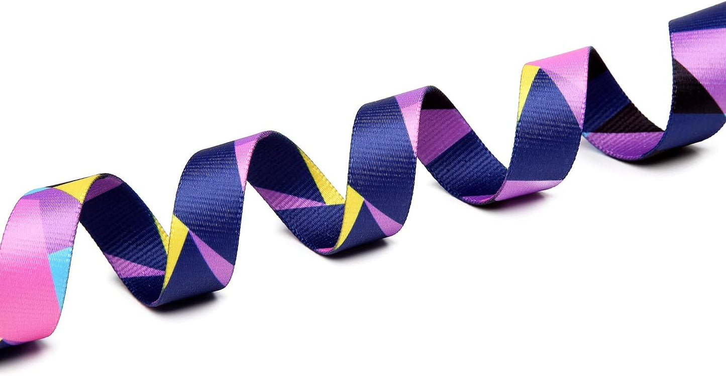 Mercano Adjustable Dog Collar - Special Design Patterns, Soft Nylon Comfortable Sturdy Pet Collar for Small Medium Large Dogs (XS, Geometry Purple)