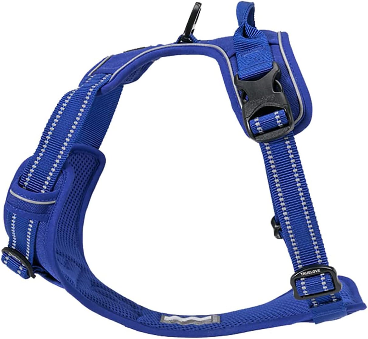 TRUE LOVE Adjustable No-Pull Dog Harness Reflective Pup Vest Harnesses Comfortable Control Brilliant Colors Truelove TLH5651(Royal Blue,M)