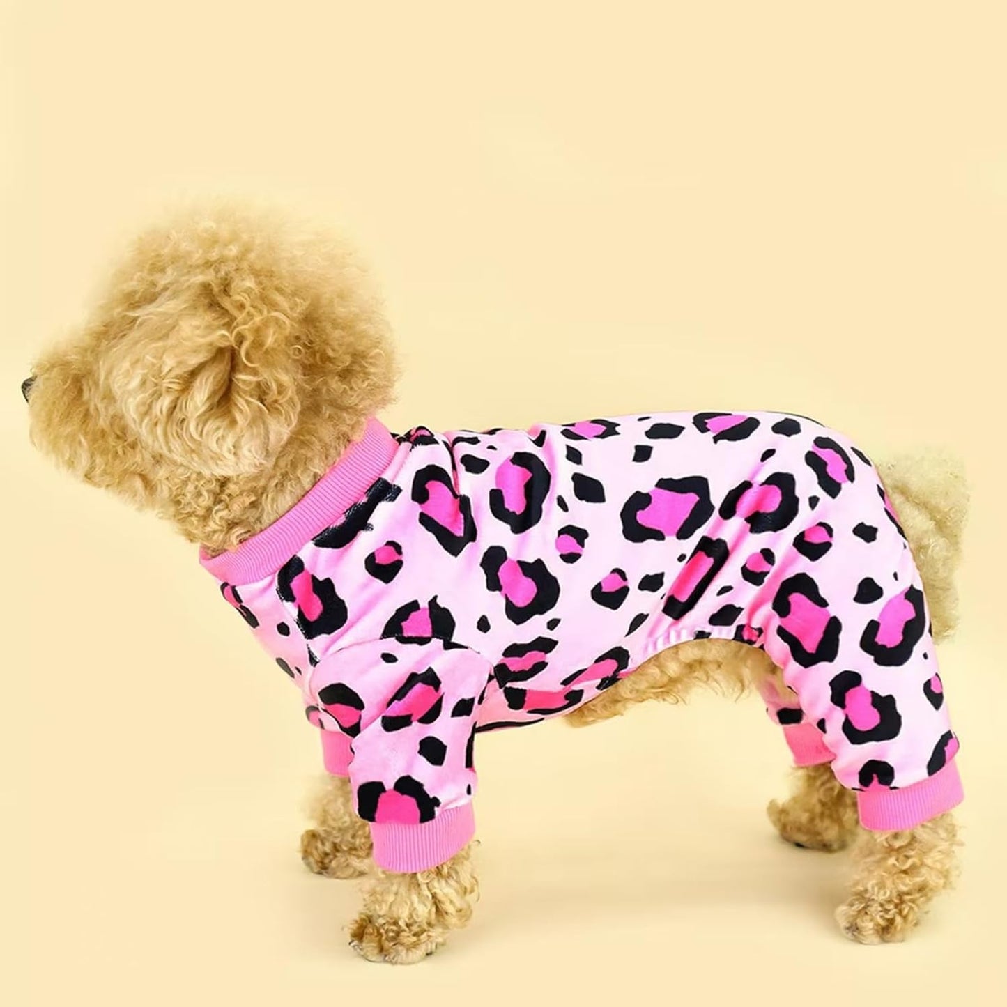 Vet-Approved Dog Pajamas Onesie for Small Dog Clothes - Lightweight Soft Stretchy Puppy Outfit - Certified Hypoallergenic Comfort Anxiety-Reducing (Pink,XS)