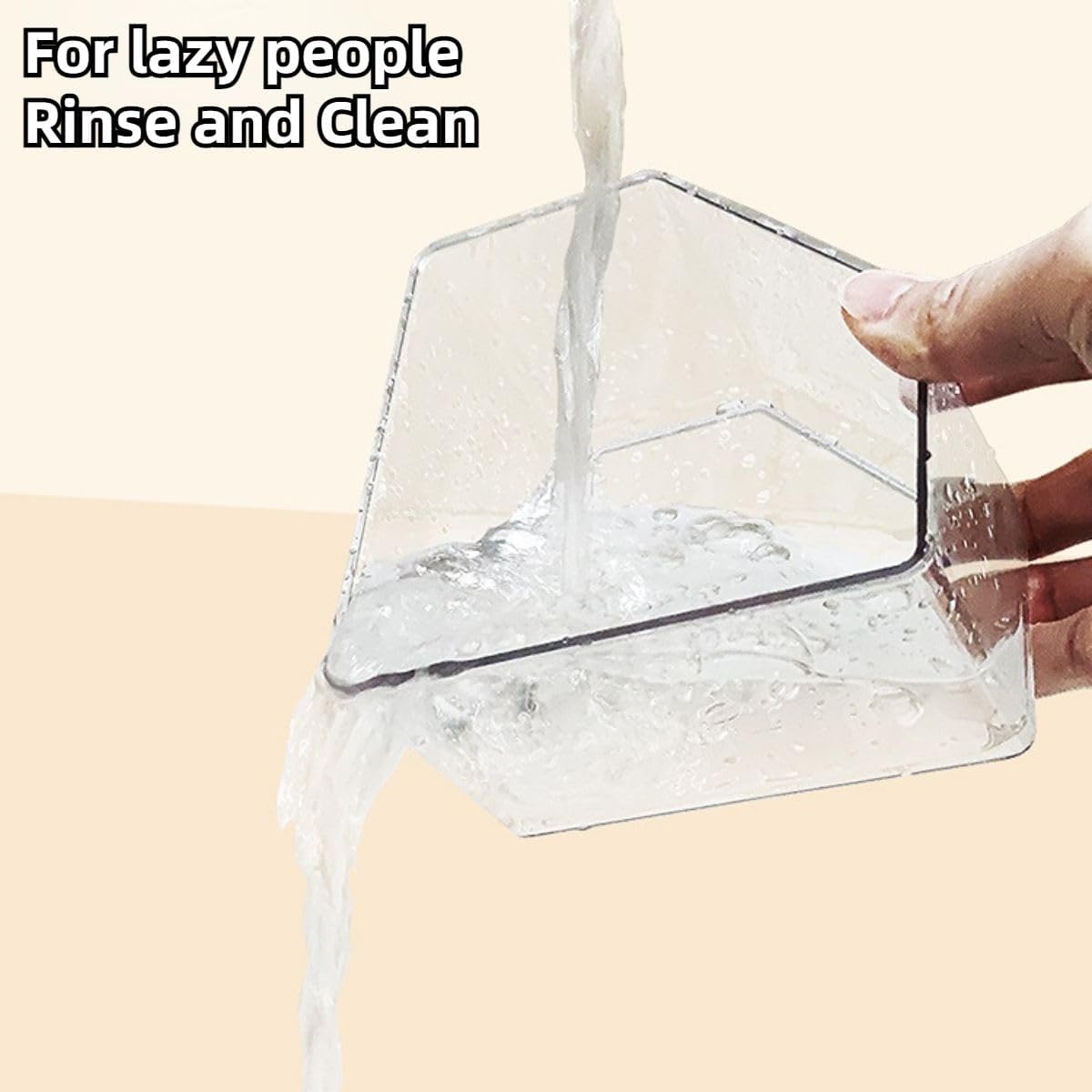 Hamster Sand Bath Box Container, Small Pet Sandbox Lid Design Take Bath Wooden Sandbox Dust Bath, Transparent Bathroom & Digging Box Acrylic Syrian Hamster Litter Box Small Animal Accessories (C)