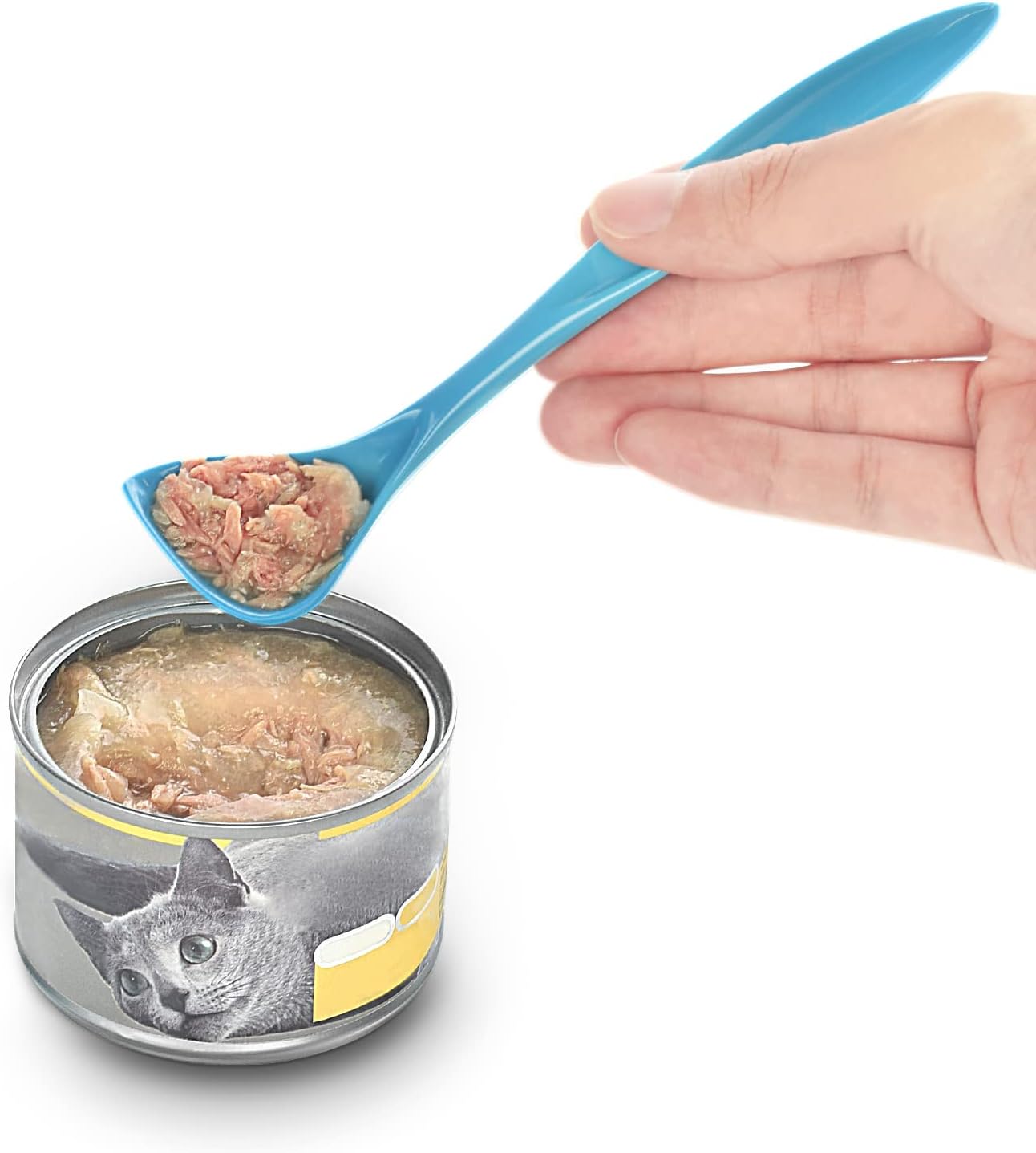 PetBonus 3-Pack Pet Food Can Spoon, Dog Cat Food Spoons, Long Handle Special Curved Design