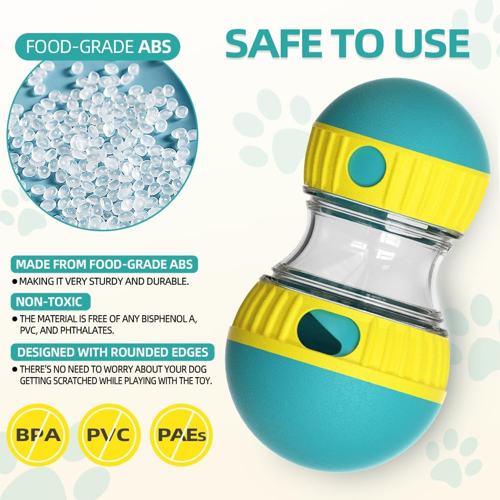 Dog Puzzle Toys, Rolling Treat Dispensing Ball, Brain Stimulation & Slow Feeder, Dog Enrichment Toys to Keep Them Busy (Green)