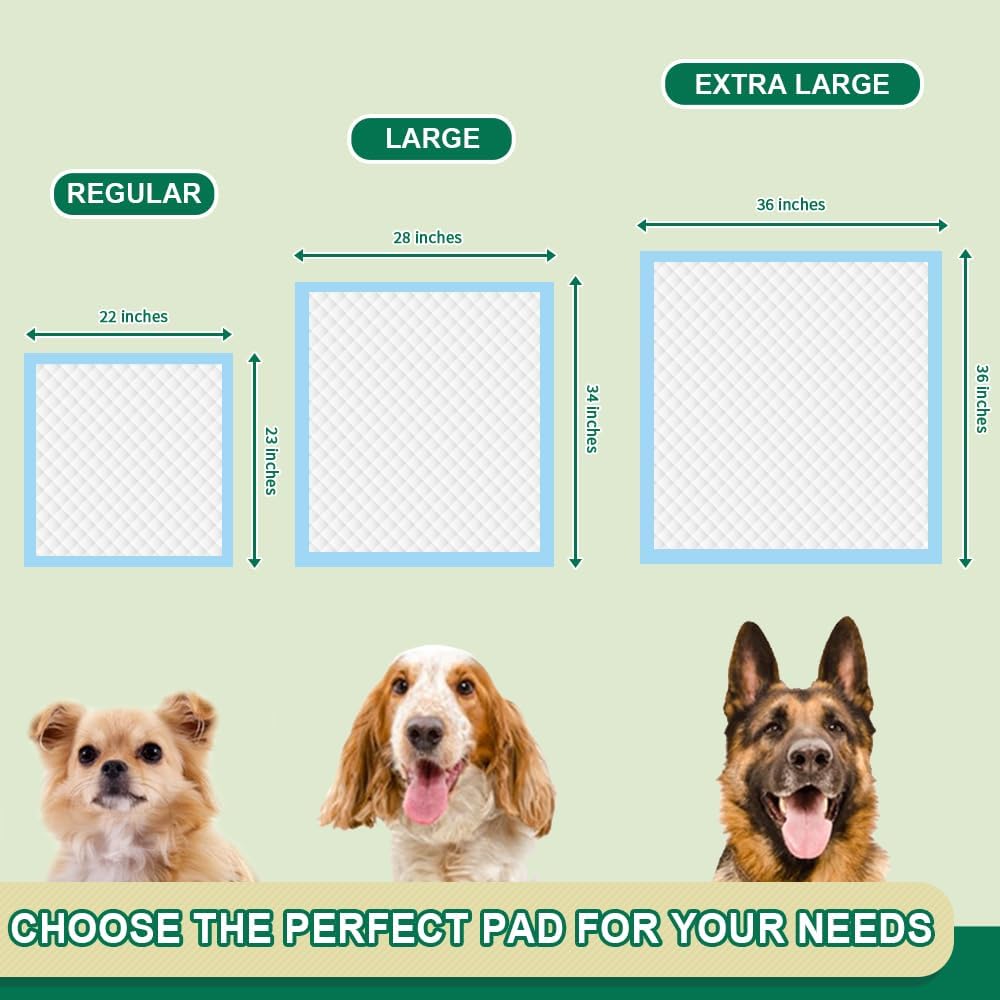 IMMCUTE Puppy Pee Pads 22"x23" | Dog Pee Training Pads Super Absorbent & Leak-Proof | Disposable Pet Piddle and Potty Pads for Puppies | Dogs | Doggie| Cats | Rabbits (Regular, Count, 14)