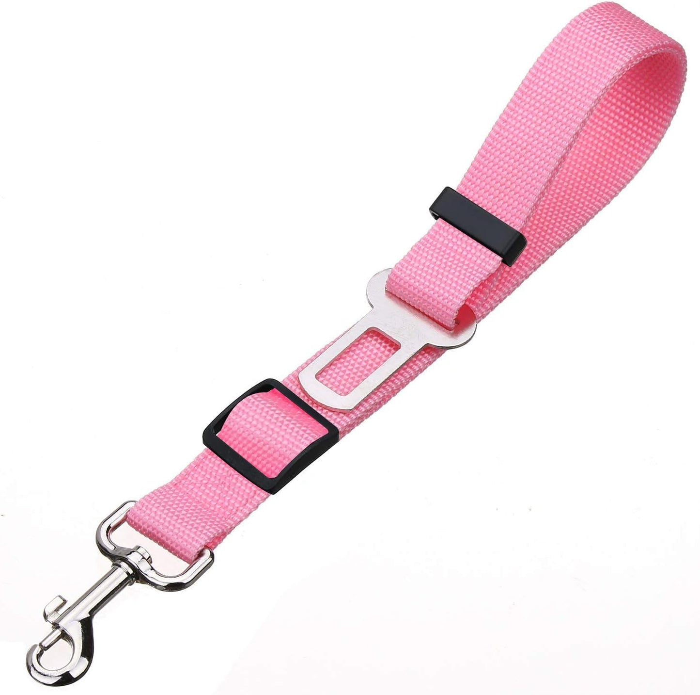 Elisel Elisel 2 Packs Adjustable Length Pet Dog Cat car seat Belt Pet seat Belt Pet Accessories for Dogs Cats and Pets (Pink)